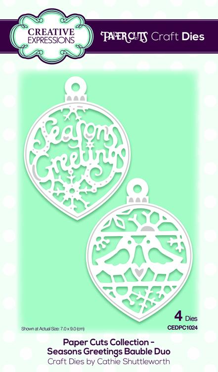 Collection Creative Expressions Die Paper Cuts - Duo de Boules de Vœux Saisonniers