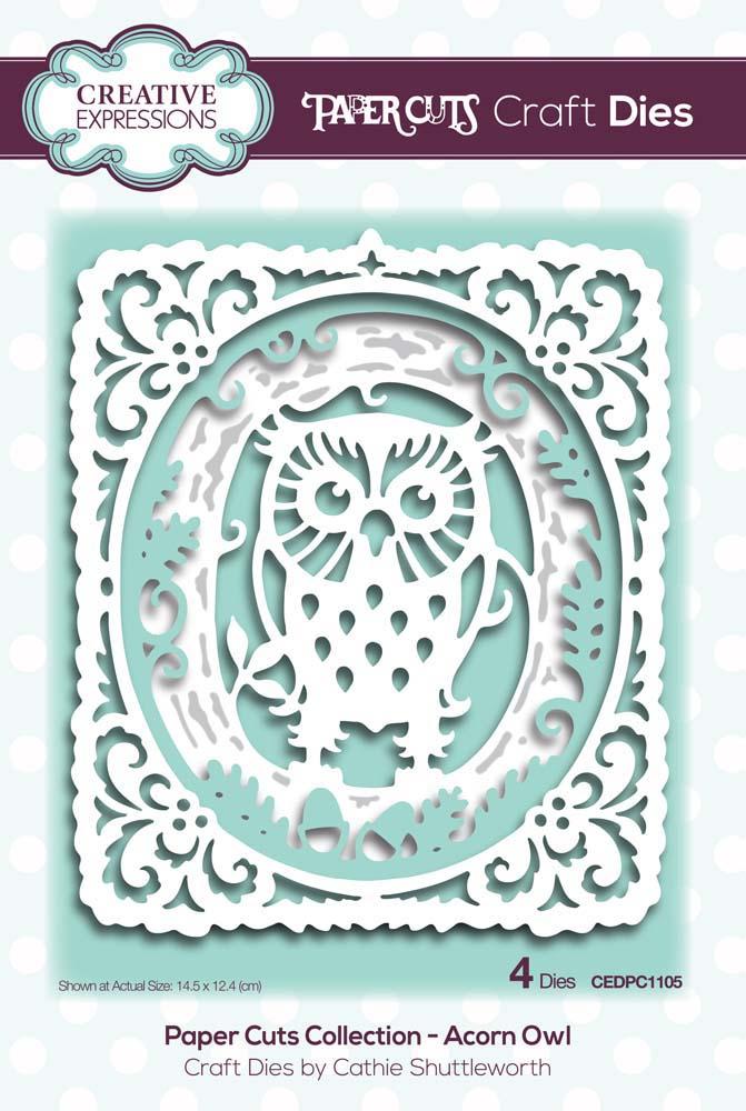 Matrice de découpe Hibou Gland Paper Cuts