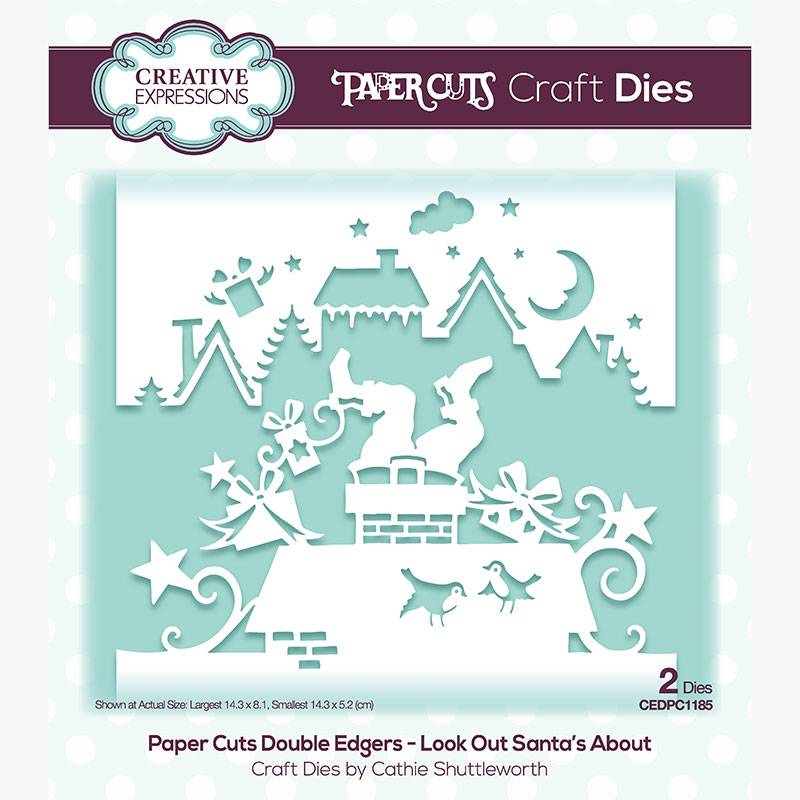 Matrice de découpe double Creative Expressions Paper Cuts Look Out Santa's About