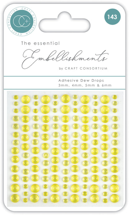 Gouttes adhésives décoratives Craft Consortium – Jaune