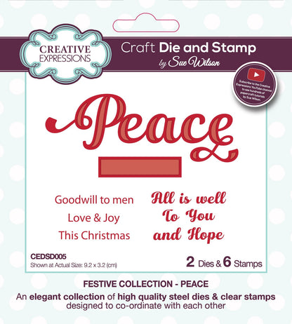 Dies by Sue Wilson Kit matrices et tampons Festive Peace