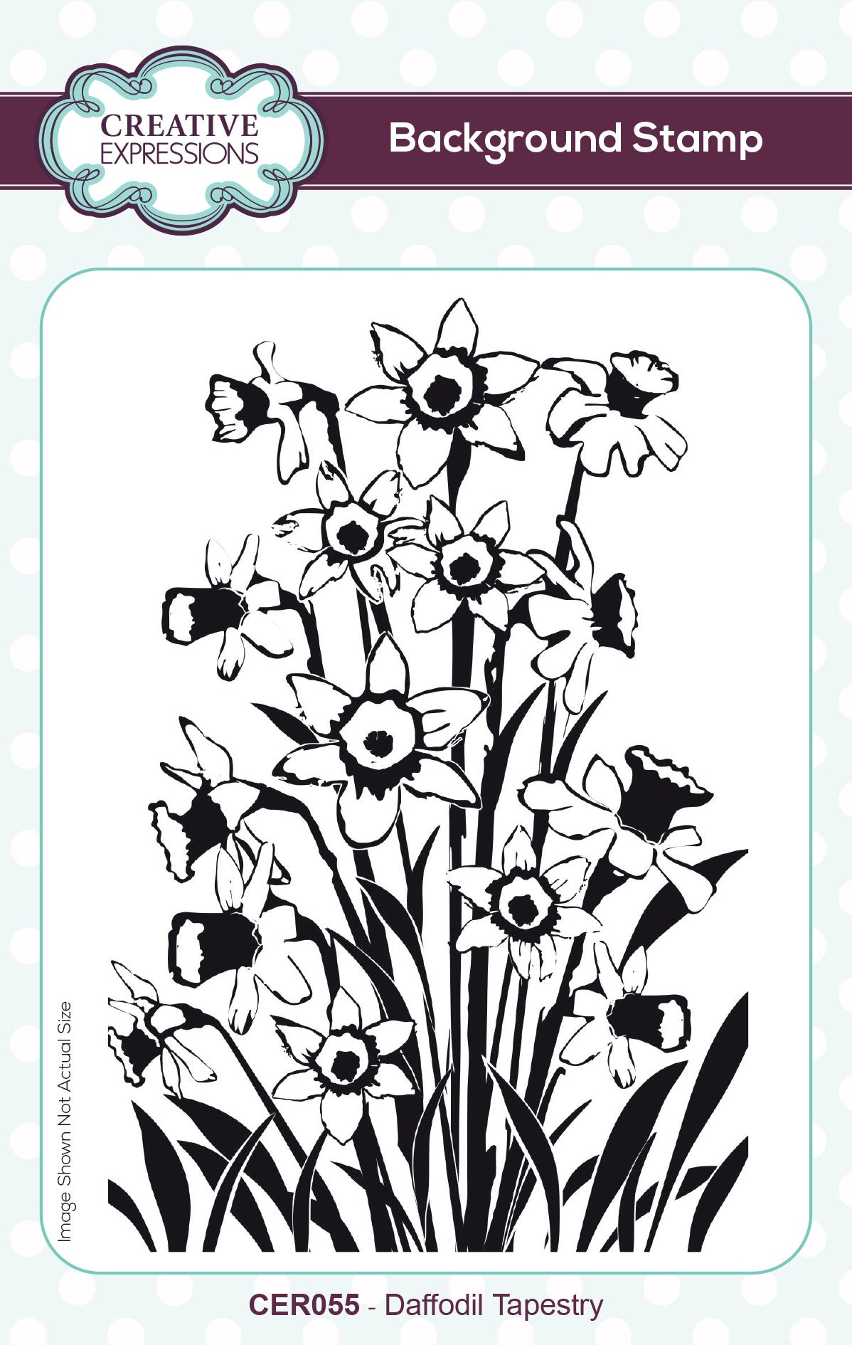Creative Expressions Tampon en caoutchouc prédécoupé Narcisse Tapisserie 10 x 15 cm