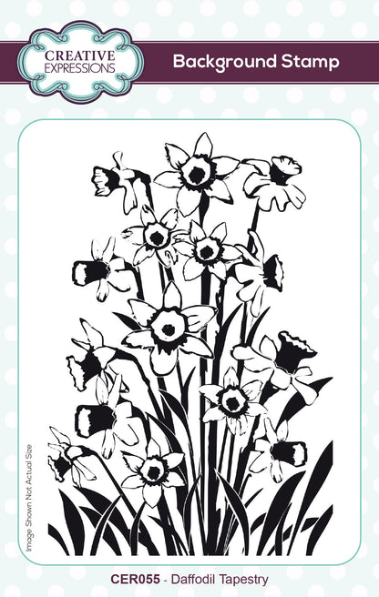 Creative Expressions Tampon en caoutchouc prédécoupé Narcisse Tapisserie 10 x 15 cm