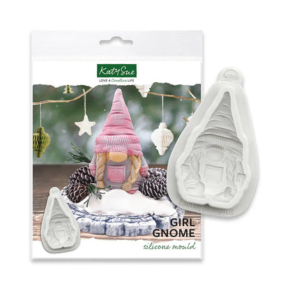 Moule en silicone petite fille gnome