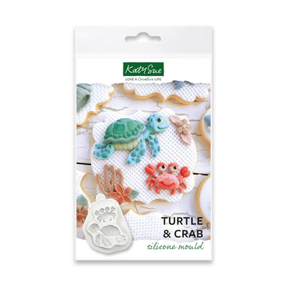 Moule en silicone tortue et crabe