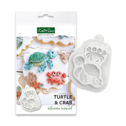 Moule en silicone tortue et crabe