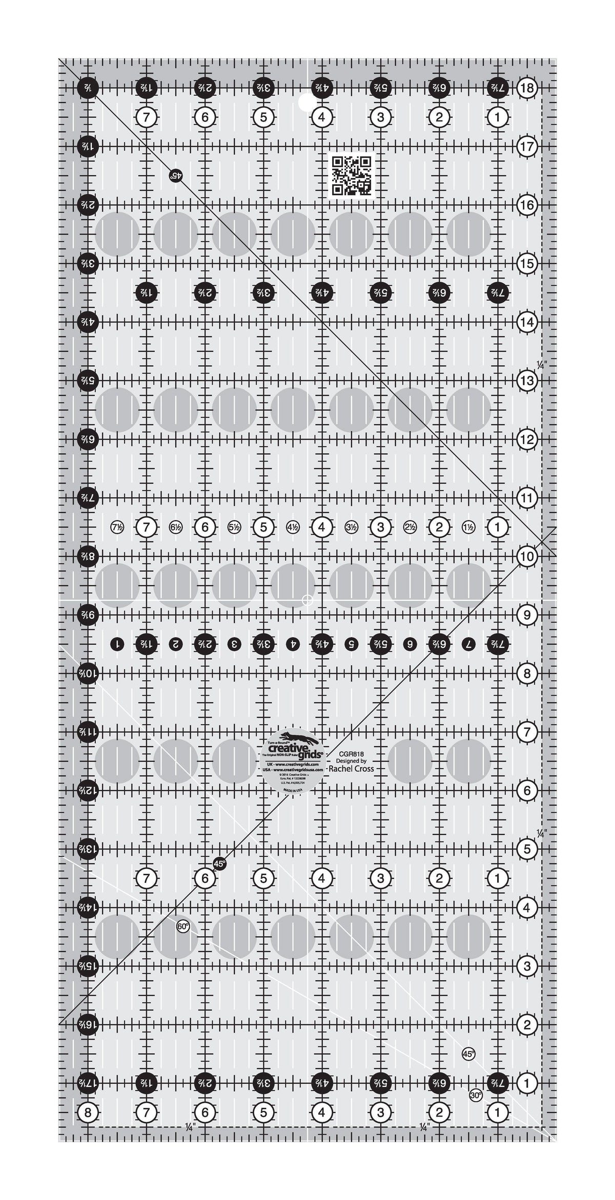 Creative Grids Quilt Ruler 8.5" x 18.5"