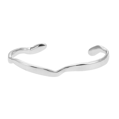 CHANBA Argent (Or Blanc) : Bracelet forme abstraite Avant-garde