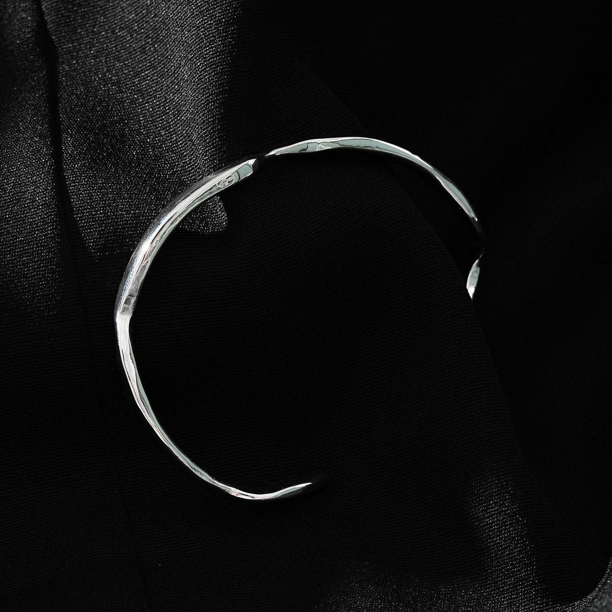 CHANBA Argent (Or Blanc) : Bracelet forme abstraite Avant-garde