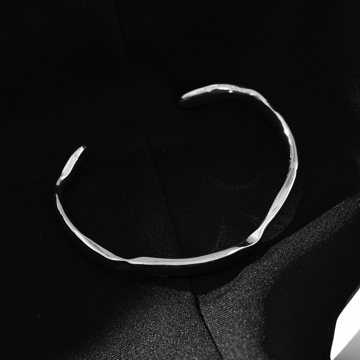 CHANBA Argent (Or Blanc) : Bracelet forme abstraite Avant-garde