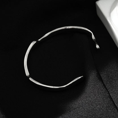 CHANBA Argent (Or Blanc) : Bracelet forme abstraite Avant-garde