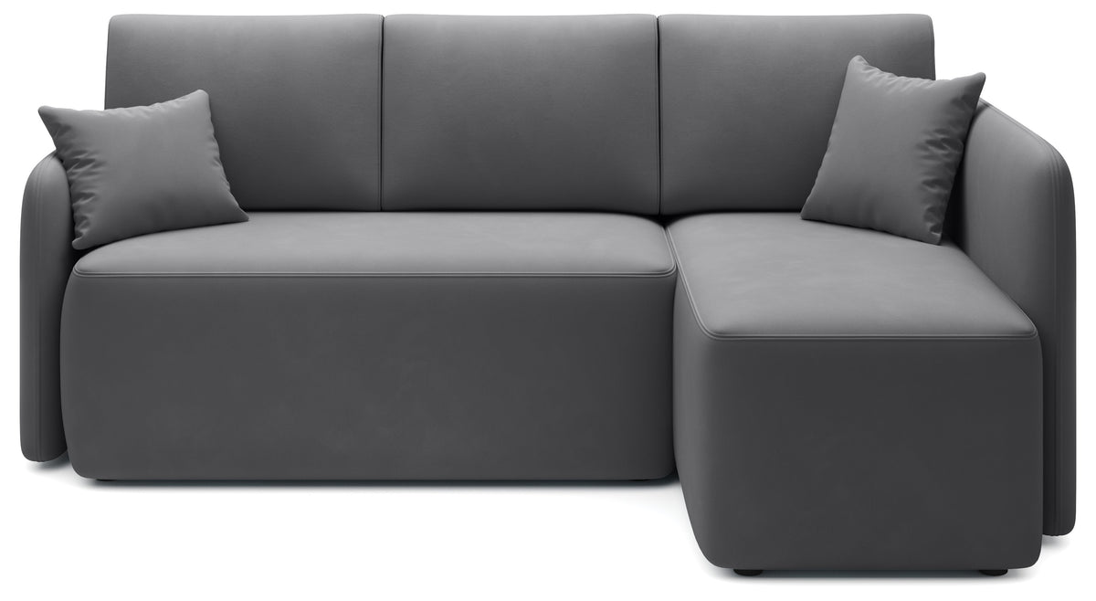 Hadson 3 Seater Storage Sleeper Chaise Sofa - Grey