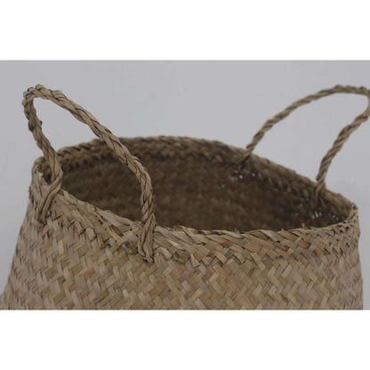 Costa – Panier en herbiers marins avec motif en filet blanc