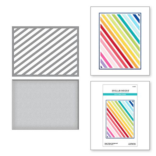 Matrices de découpe gravées pour fond Super Stripes