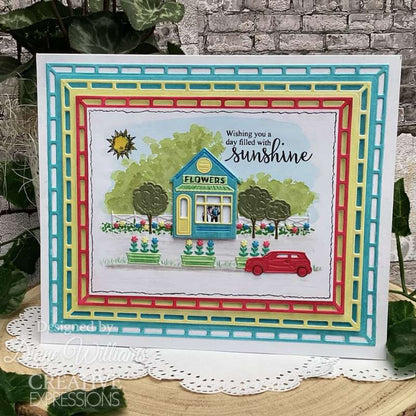 Creative Expressions Sue Wilson Village Scenes 4 in x 6 in Stamp Set