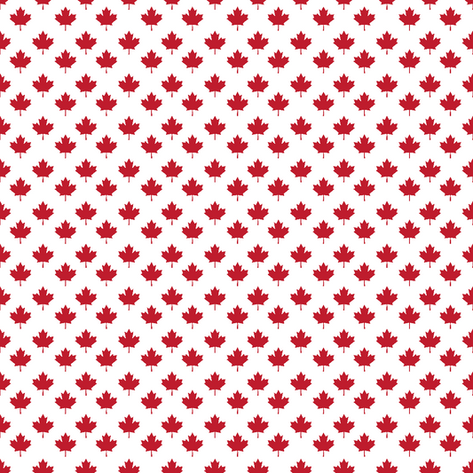 Craft HTV Canada Day Pattern #2 Maple leaf in White Background