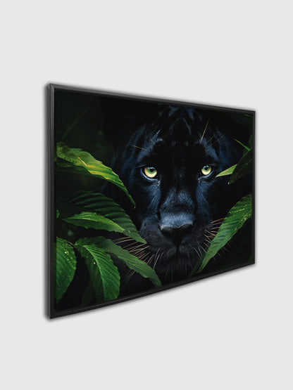 Art mural-Jaguar noir rare -Toile animalière