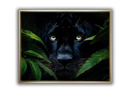 Art mural-Jaguar noir rare -Toile animalière
