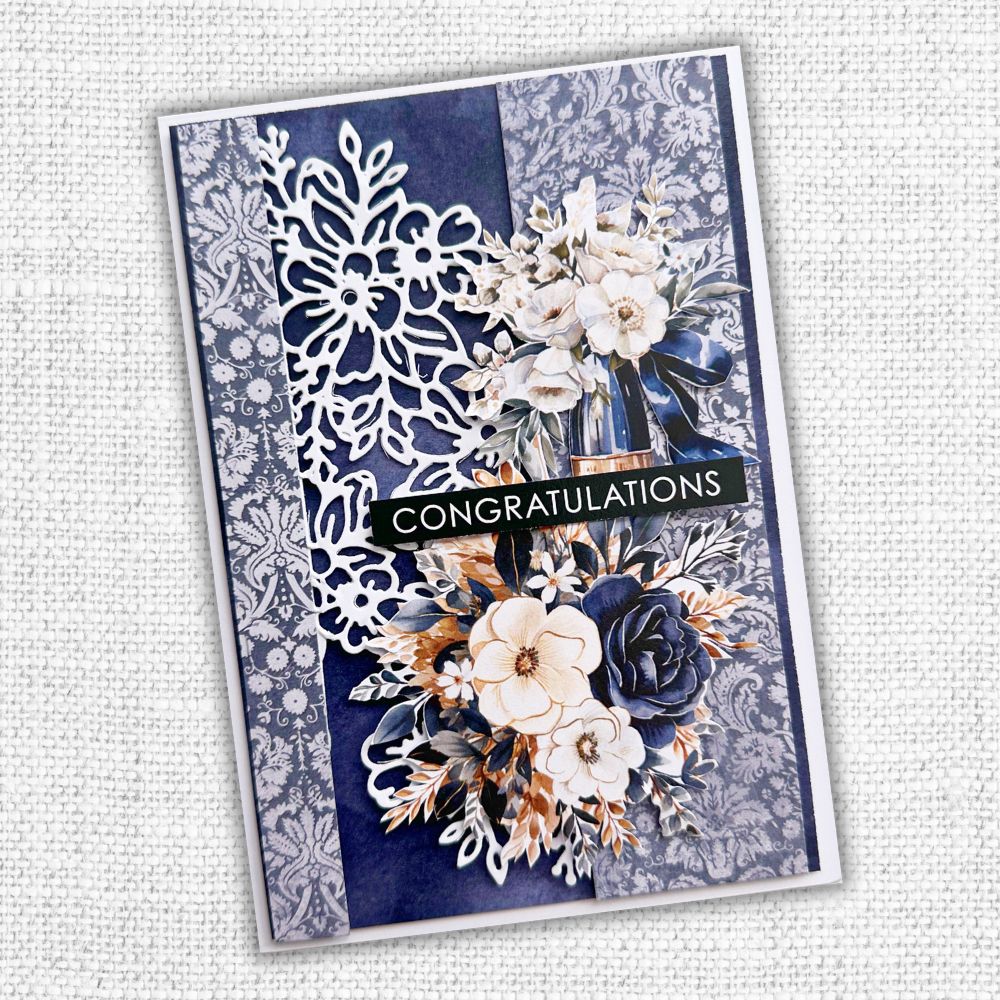 Collection de papiers 30x30 cm Textures Fleurs de Mariage 31749