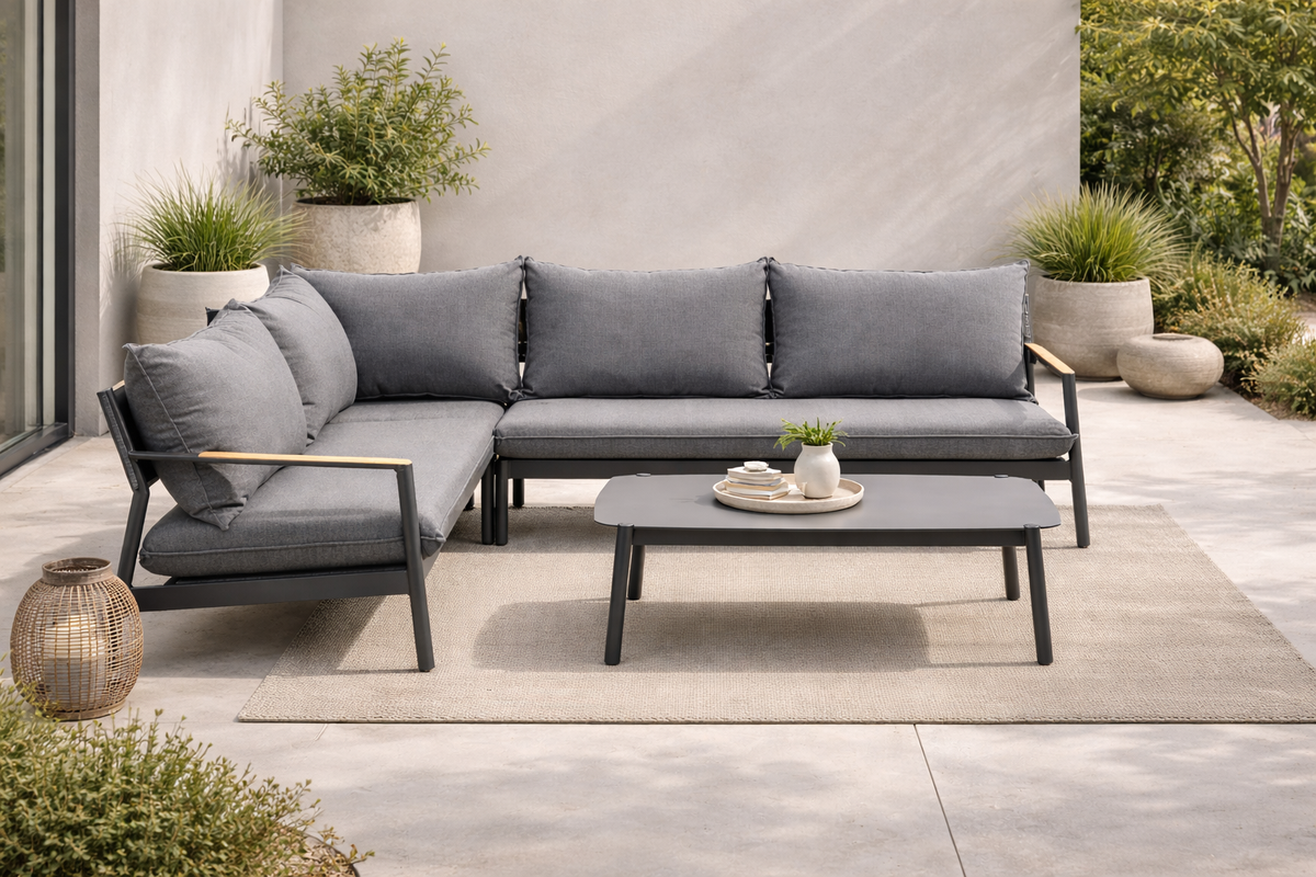 Ensemble de sectionnel d'extérieur en aluminium 4 pièces Monti