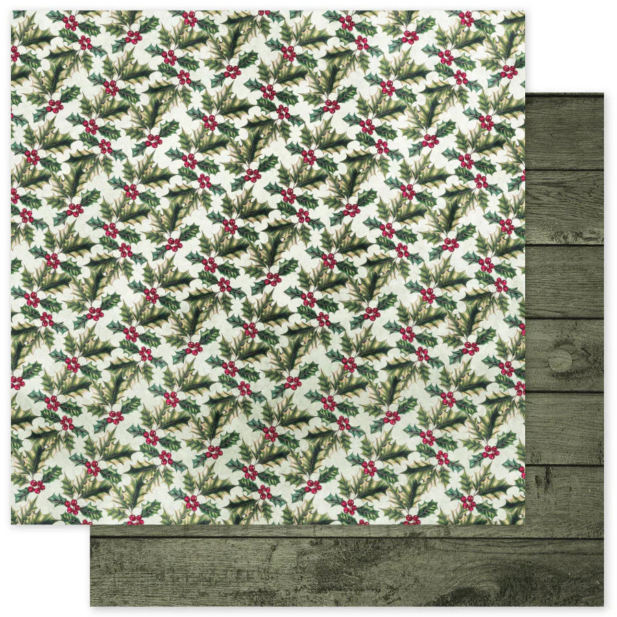 Collection de papiers 30x30 cm "Christmas Holly Basics" 35142