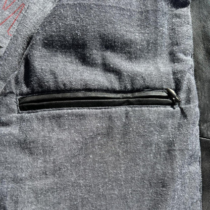 Veste classique en cuir d'agneau style Jean