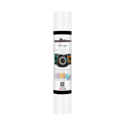 Vinyle Adhésif Brillant TeckWrap - Blanc Coco | Idéal pour les projets artistiques, les décalcomanies et bien plus encore !