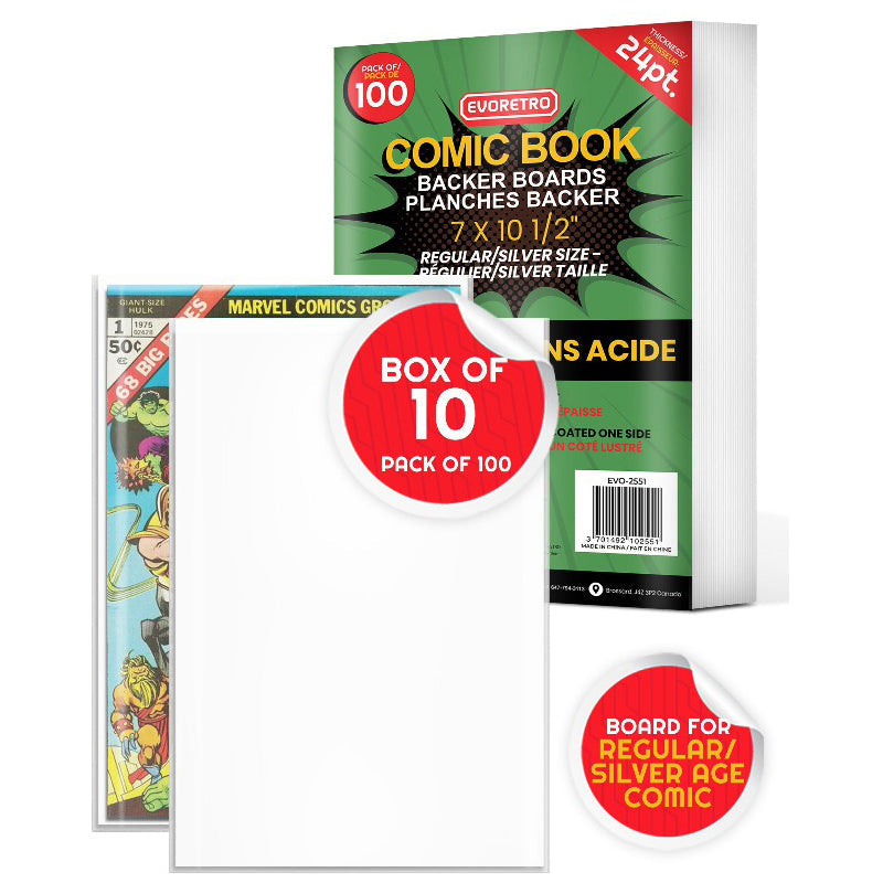 Cartons de protection pour comics Regular-Silver - Cartons 24PT