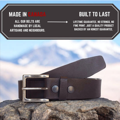 The Long Haul Belt - Brown Classic 100% Full-Grain Leather Belt