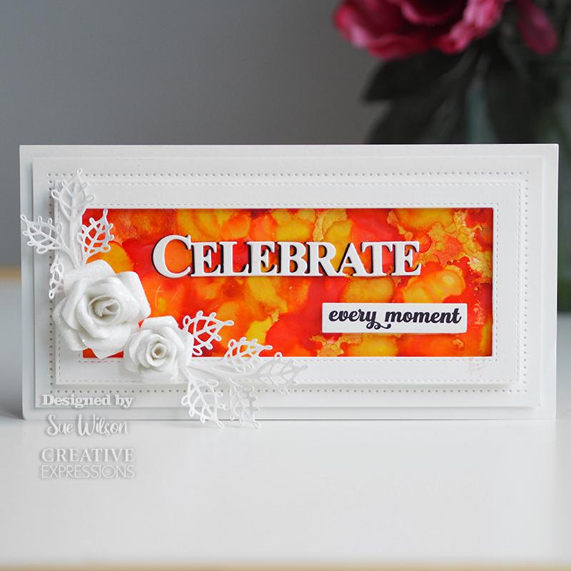 Creative Expressions Sue Wilson Set de matrices et de tampons Celebrate