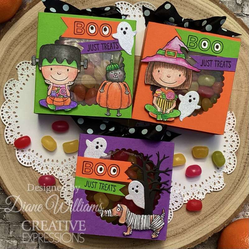 Creative Expressions Jane's Doodles Happy Halloween, Set de Timbres Transparents 10 x 15 cm