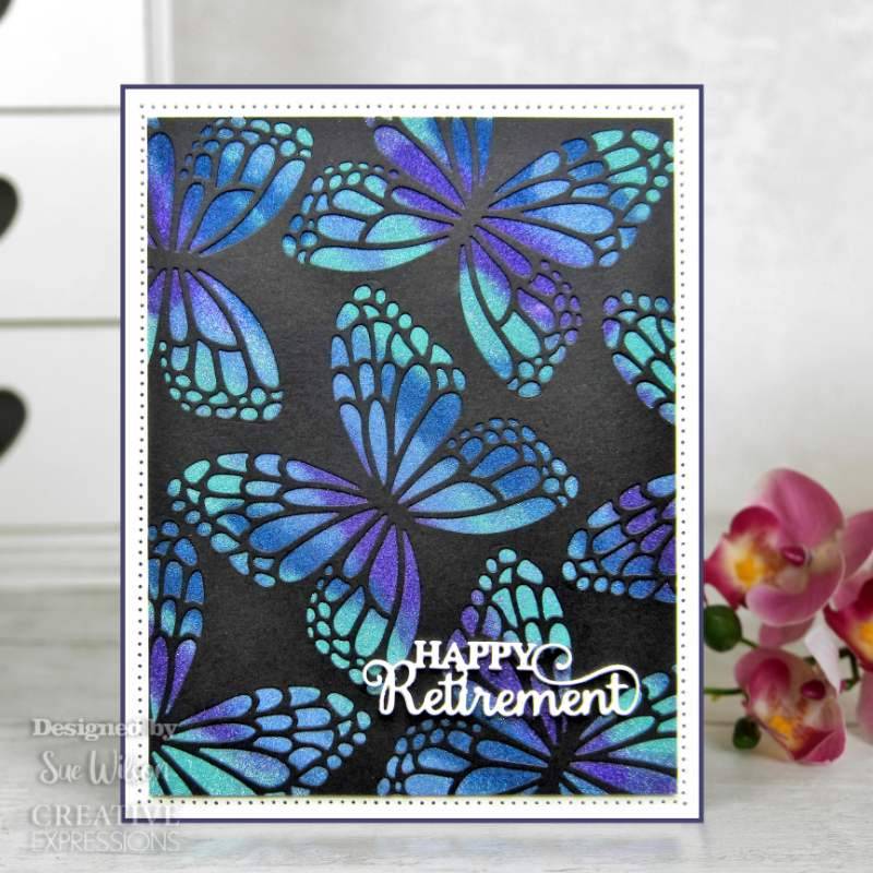 Matrices de découpe papillon pour cartes à forme Creative Expressions Sue Wilson
