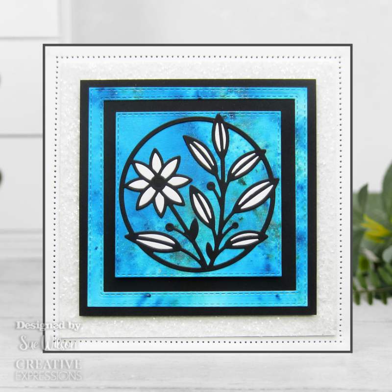 Matrices de découpe Creative Expressions Sue Wilson Stained Glass Circles Chrysanthemum