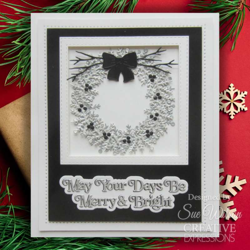Matrices de découpe Creative Expressions Sue Wilson Festive Build A Wreath