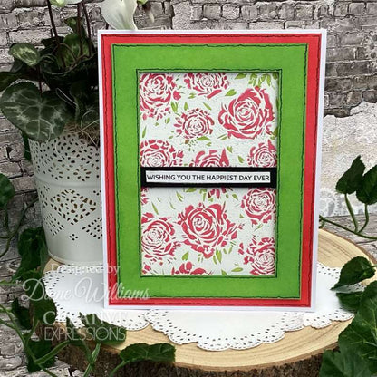 Creative Expressions Enamoured Roses 5 1/2 in x 3 3/4 in Pre-Cut Rubber Stamp