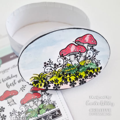 Creative Expressions Designer Boutique Woodland Walk Collection Tiptoe Amongst The Toadstools Set de tampons transparents A6