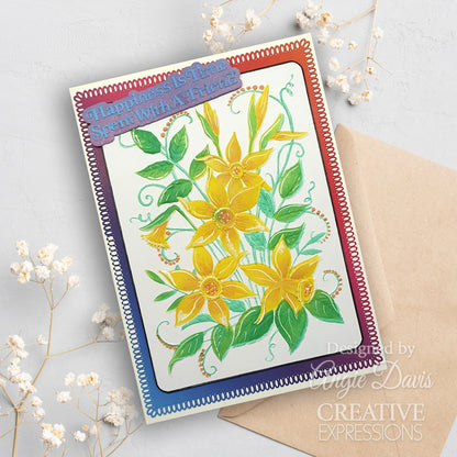 Creative Expressions Poetic Paper Pochoir de coloriage compagnon Narcisse Rêves 15,2 cm x 20,3 cm Lot de 2