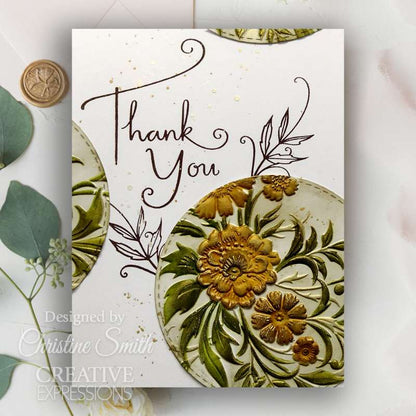 Creative Expressions Petal Cascade Sentiments, lot de tampons transparents 10,16 x 15,24 cm