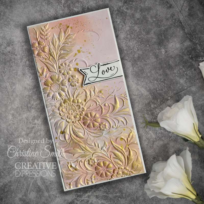Creative Expressions Petal Cascade Sentiments, lot de tampons transparents 10,16 x 15,24 cm