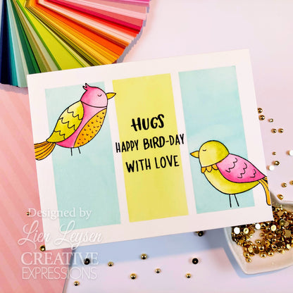 Creative Expressions Jane's Doodles Birdsong Blooms, lot de tampons transparents 6 po x 8 po