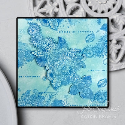 Katkin Krafts Cercles du Bonheur Ensemble de Timbres Transparents 6 po x 8 po