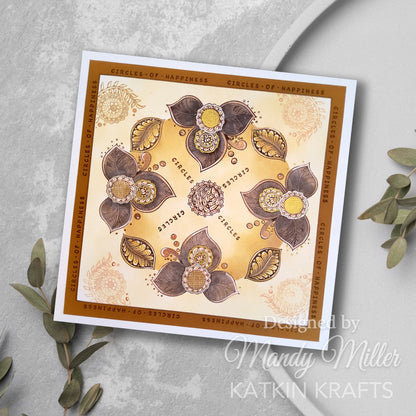 Katkin Krafts Cercles du Bonheur Ensemble de Timbres Transparents 6 po x 8 po