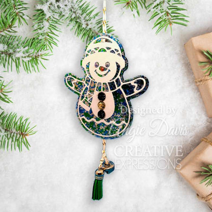 Creative Expressions Matrice de découpe Bonhomme de neige festif Paper Cuts