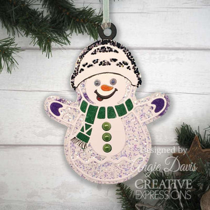 Creative Expressions Matrice de découpe Bonhomme de neige festif Paper Cuts