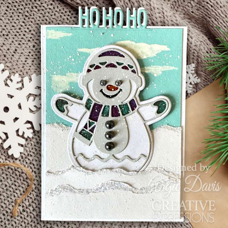 Creative Expressions Matrice de découpe Bonhomme de neige festif Paper Cuts