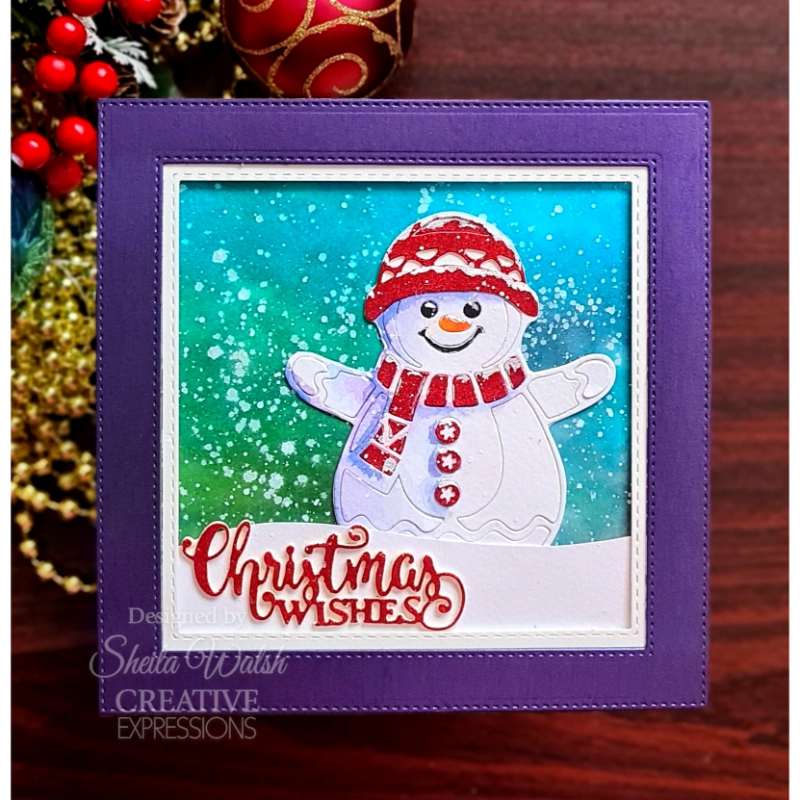Creative Expressions Matrice de découpe Bonhomme de neige festif Paper Cuts