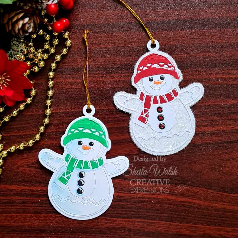 Creative Expressions Matrice de découpe Bonhomme de neige festif Paper Cuts