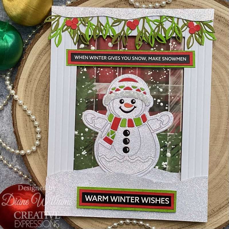 Creative Expressions Matrice de découpe Bonhomme de neige festif Paper Cuts