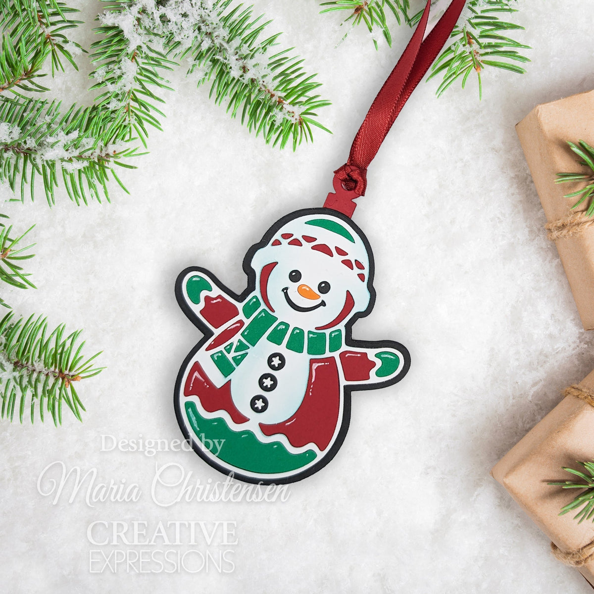 Creative Expressions Matrice de découpe Bonhomme de neige festif Paper Cuts