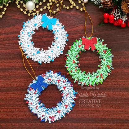 Matrices de découpe Creative Expressions Sue Wilson Festive Build A Wreath